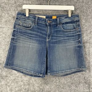Anthropologie Shorts 29 Blue Denim Pilcro Stet Roll Up Jean Mid Rise